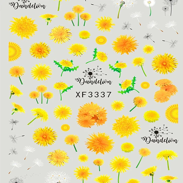 Factory direct sales excellent quality cable label nail sticker daisy flower sticker