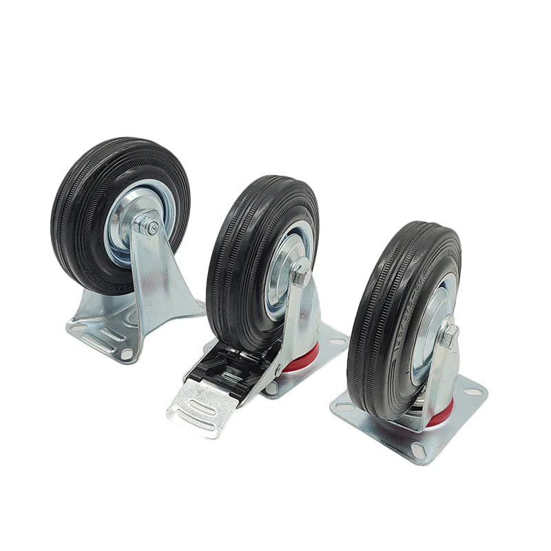 3'4'5' machinery equipment hand trolley swivel wheels medium duty PU caster wheels