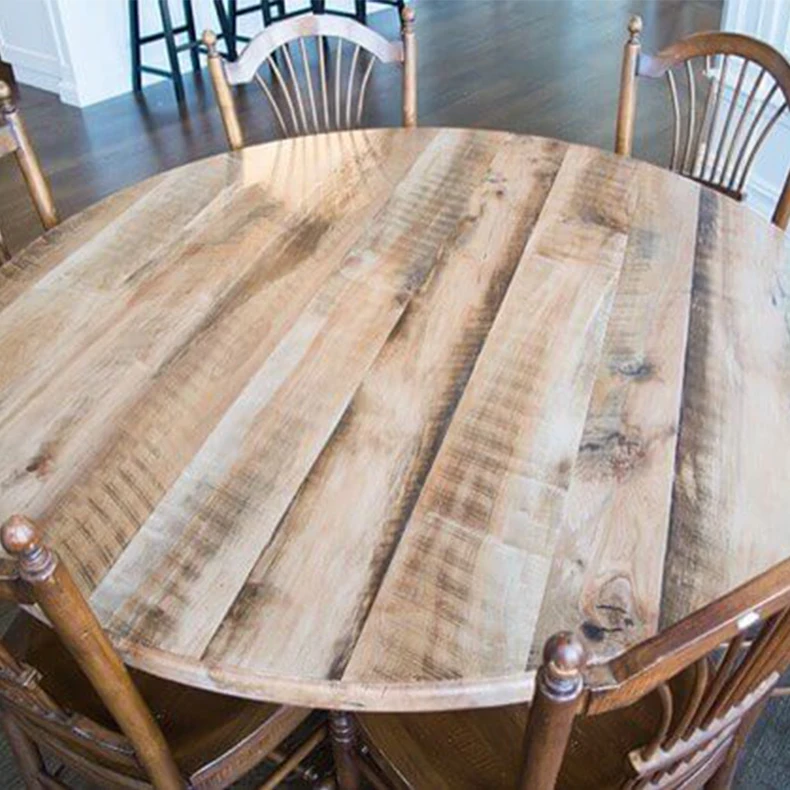 hot selling customized oval round table restaurant bar solid wood table top for sales