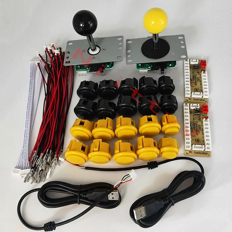 2 игрока копия SANWA Аркада DIY Kit Нулевая задержка USB Настольная игра контроллер Джойстик кодировщик к ПК Raspberry Pi BSF 30 кнопок