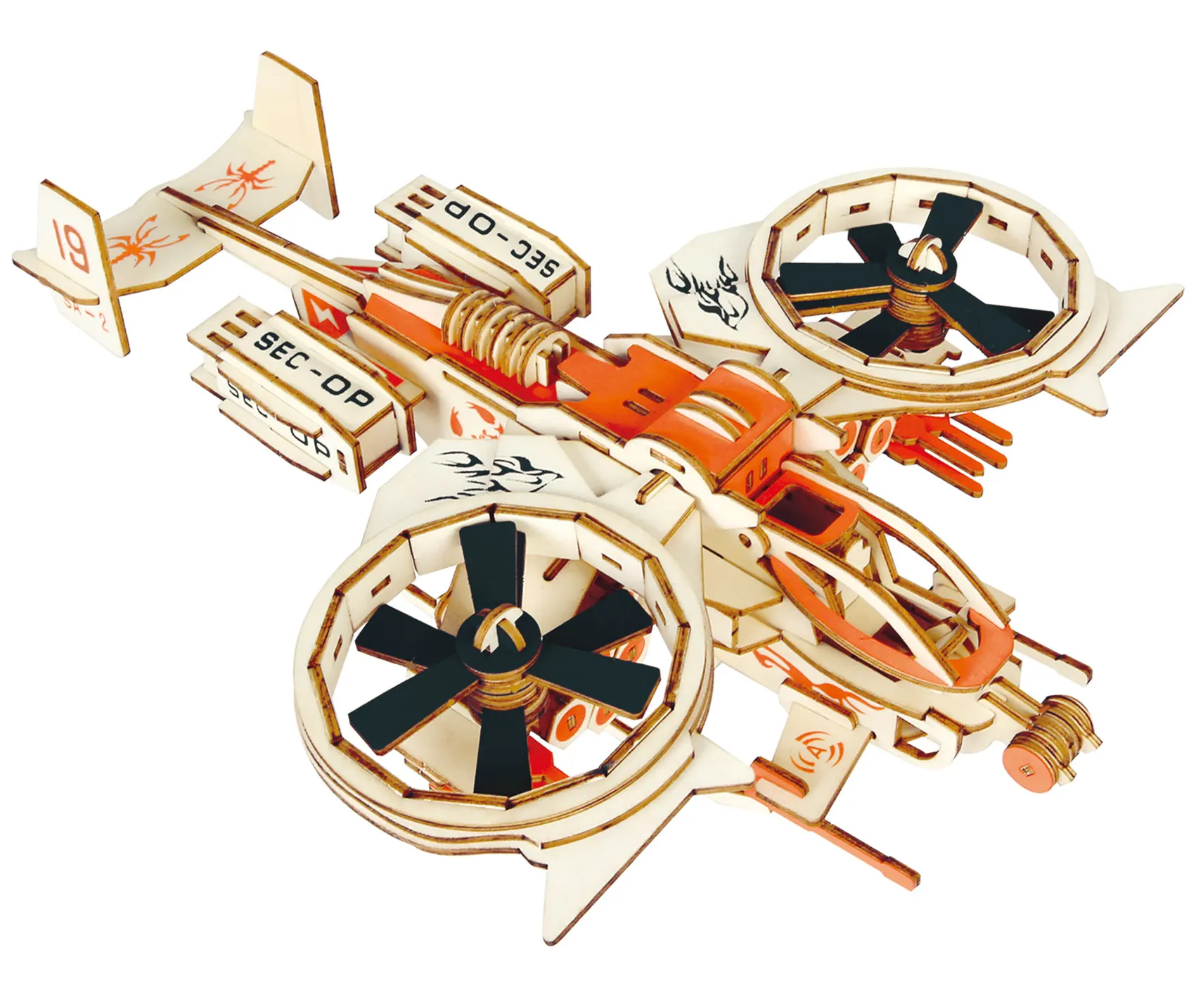 
New high quality china manufacture customize JG Scorpion Fighter Model diy 3d wooden puzzle for children 
