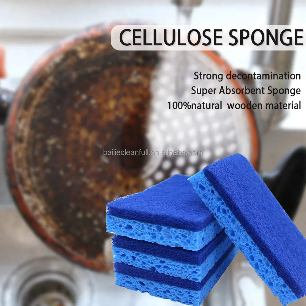 Cellulose Sponge Wholesale Biodegradable Sponge Kitchen Cellulose Sponge Scouring Pad Cellulose