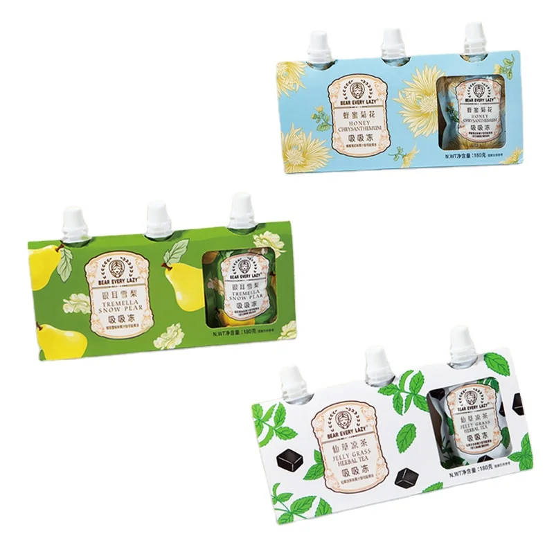 WDL 180 г освежающего сока с фруктовым вкусом может впитывать желе (медовая Хризантема тремелла Грушевый травяной чай) объемная упаковка шарик