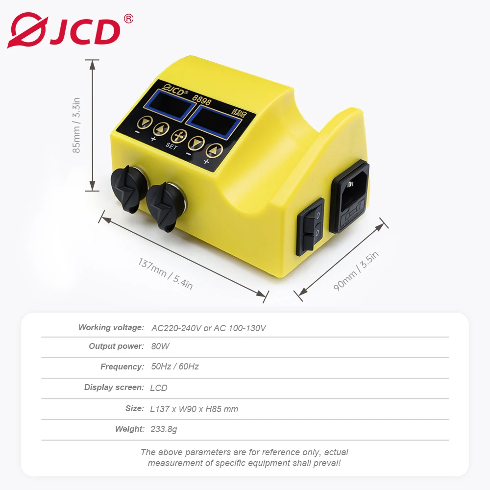 JCDWM-8898-1-EU Hot Air Desoldering Station Heat Gun Soldering Iron Smoke Absorb Soldering Rework Station