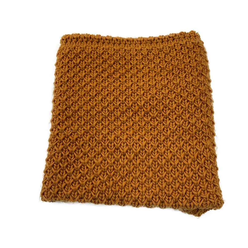 
2021New Design Double Layer Thick Knit Warm Winter Neck Wrap Circle Loop Scarf 