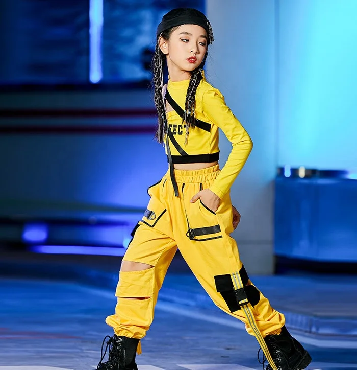 wholesale jazz street dance clothes suit girls hip hop clothing