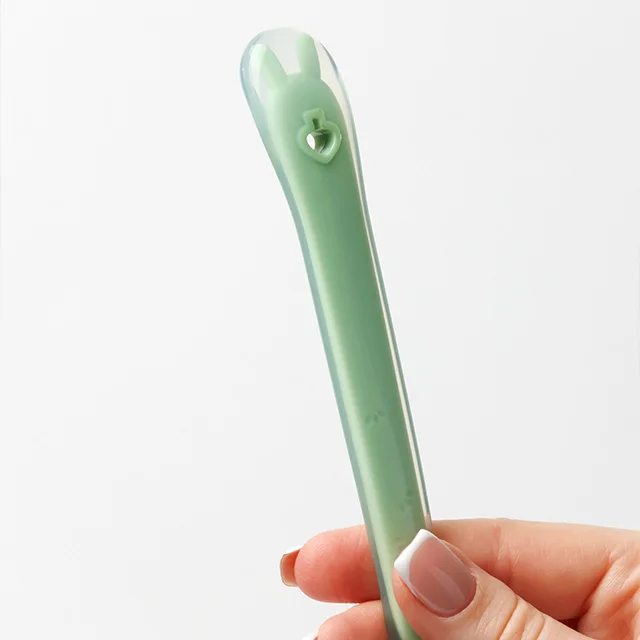ES-Pro 100% Food Grade BPA-Free Silicone Baby Spoon Non-Toxic Liquid Spoon Feeding Tool Toddlers Soft Utensils PP Silica Gel