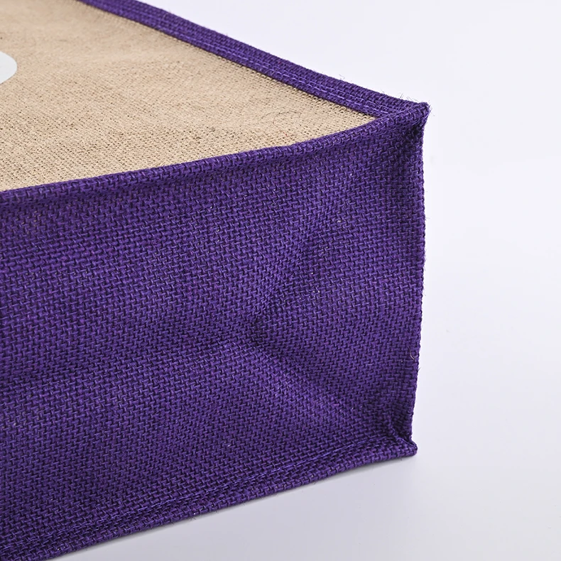 Customized Printed logo Jumbo Burlap Handbag Eco Reusable Shopping Jute Tote Bag