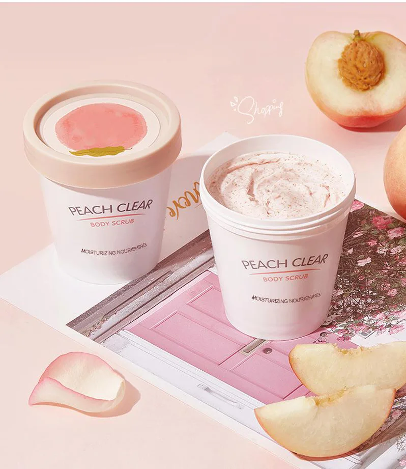 Private Label body scrub Natural Organic Vegan honey peach Scrub Moisturizing Exfolianting Body Scrub