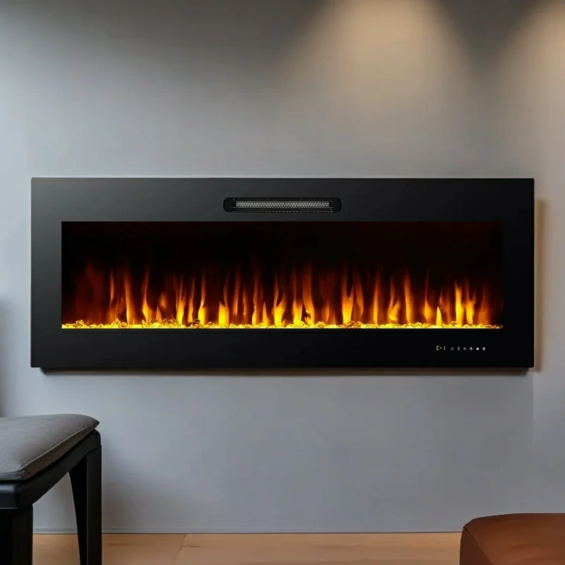Homeuse Remote Control Embedded Decorative Electronic Simulation Flame Electric Fireplace For Indoor
