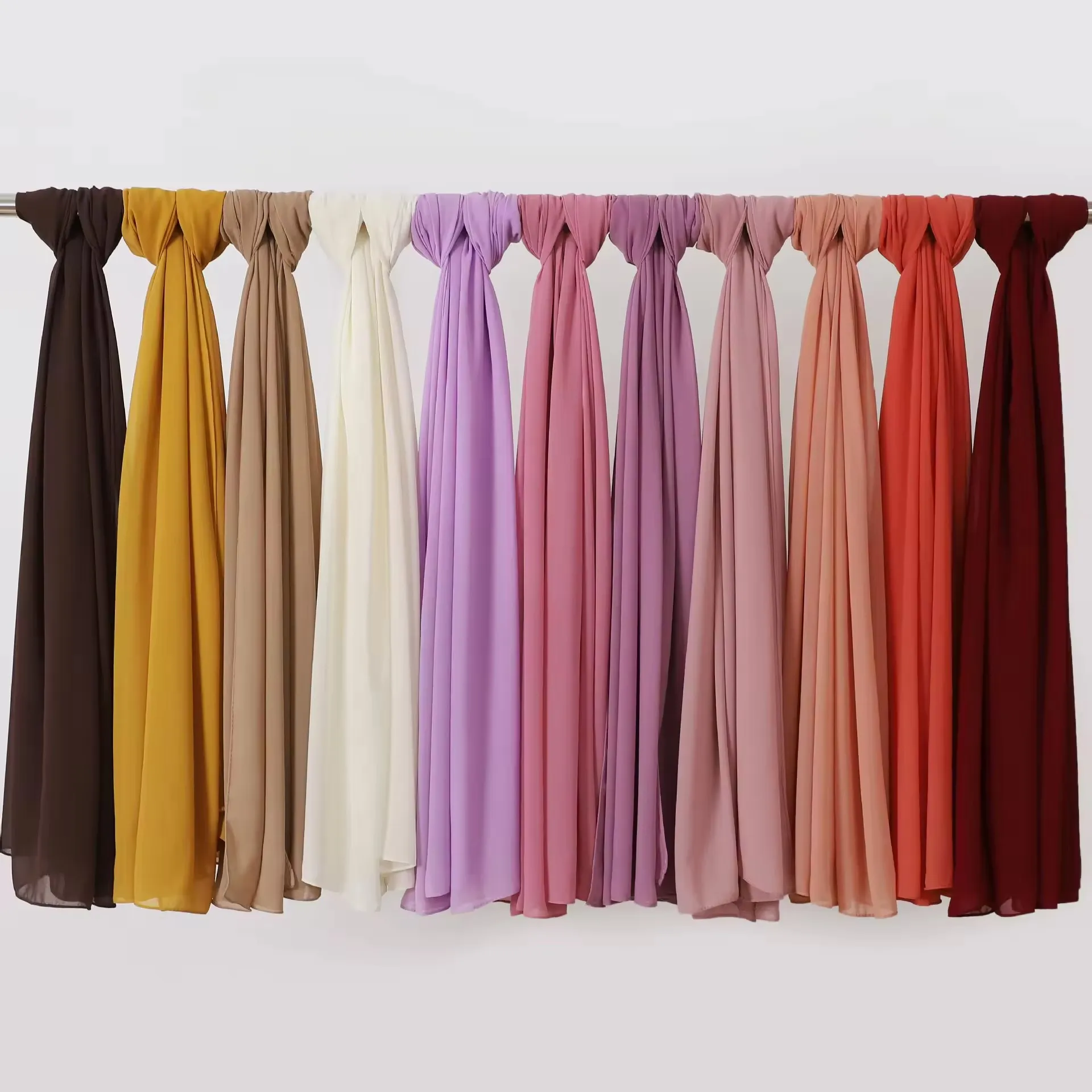 Premium medina chiffon hijab medine turkish muslim hijabs stretch shawls tudung scarf for women headscarf