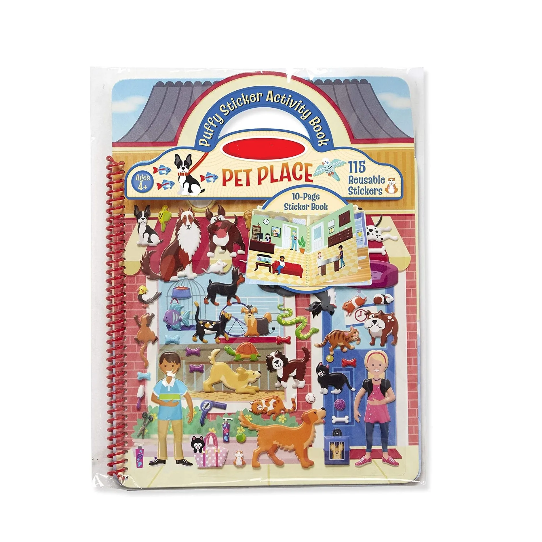 Custom Kids Pet Place 3d foam Puffy Dress Up Sticker Book Set