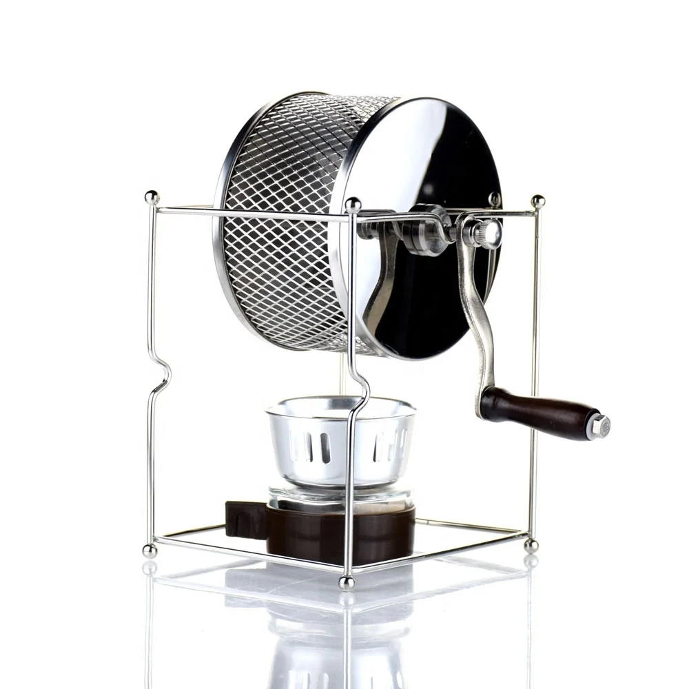 Ecocoffee Roasting Home Bean Machine Manual Mini Coffee roaster machine Silver 300g Small Batch espresso coffee machine