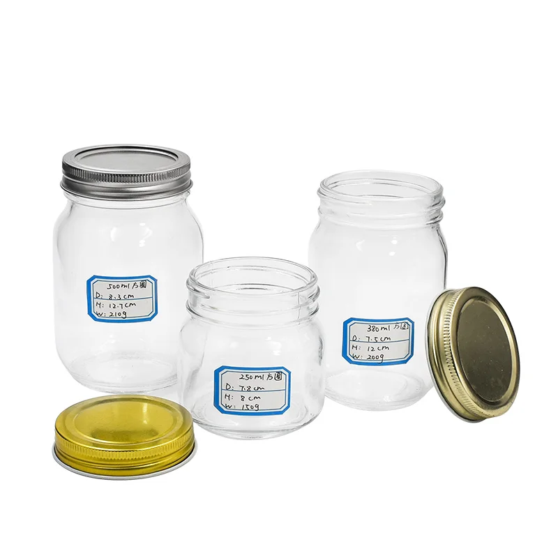 500ml marmalade honey glass jars with lids
