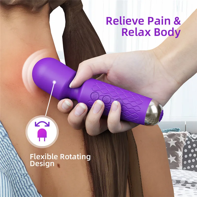 20 Modes 8 Vibration G Spot Clit Stimulation Masturbating Stick Portable Sex Toys Body Personal Av Wand Massager Mini Vibrator