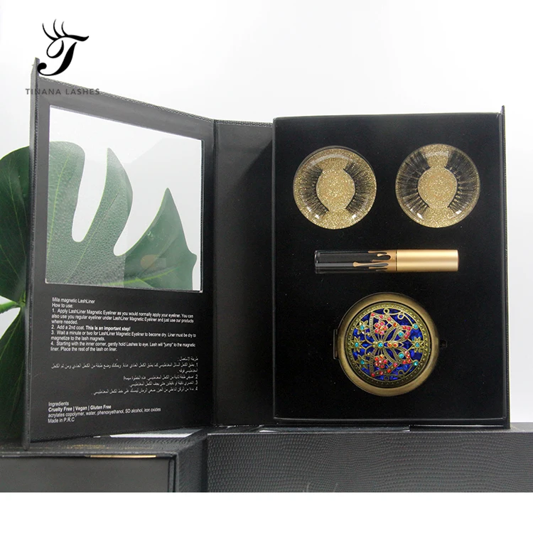 3d magnetic eyelashes eyeliner magnetic eye lashes magnet glue eyelash custom eyelash packaging