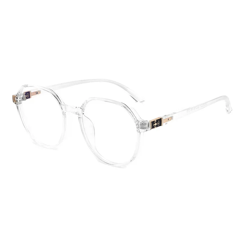 Hot Sale Stylish Fashion TR90 Flat Mirror Square Optical Metal Frame Anti Blue Lens Glasses