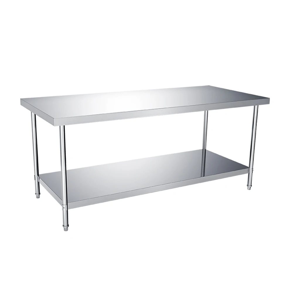 304 stainless steel workbench double-layer rack packaging table kitchen chopping board commercial operating table