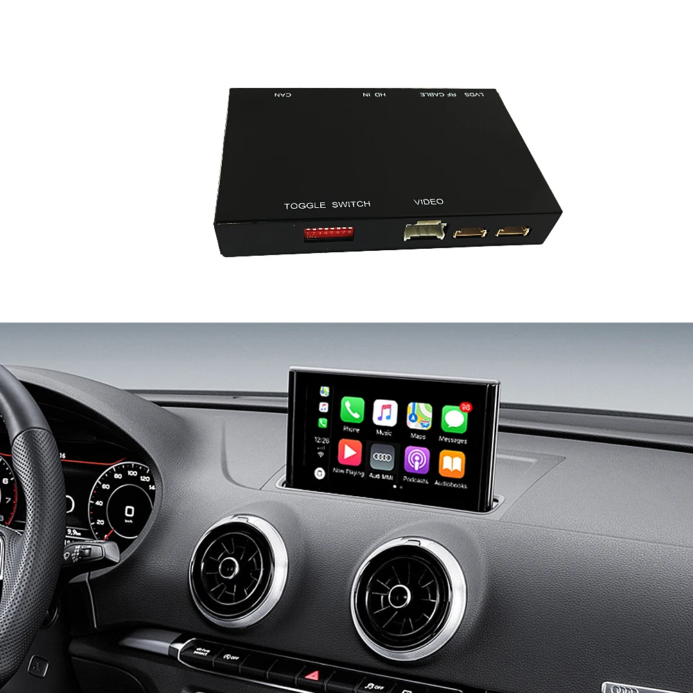 Беспроводной мультимедийный автомобильный декодер для Apple CarPlay Android Audi A3 8 В 2013-2018