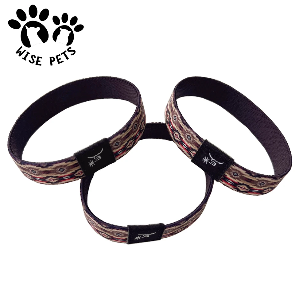 Heat transfer printed fabric elastic wrist band nfc wristband kids party pulsera elastica polyester cheapest stretch bracelets