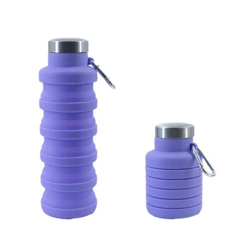Portable Sports Water Bottle Outdoor Silicone Folding Water Cup Silicone Collapsible Sports Bottle