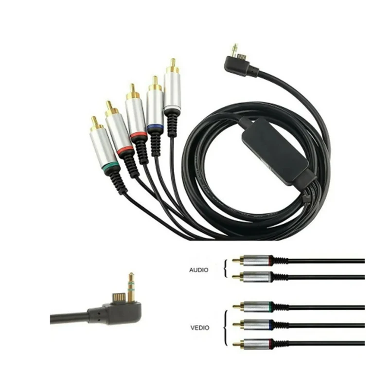 6FT Audio Video AV Cable to RCA For PSP1000 Extension Composite Data Cord For PSP 2000 3000 Lead Wire AV Adapter To TV Monitor