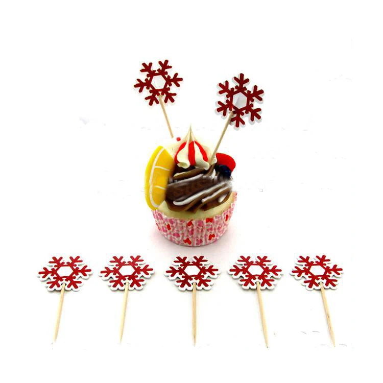 Wholesale Cupcake flat wooden toothpicks Decorative Toothpicks