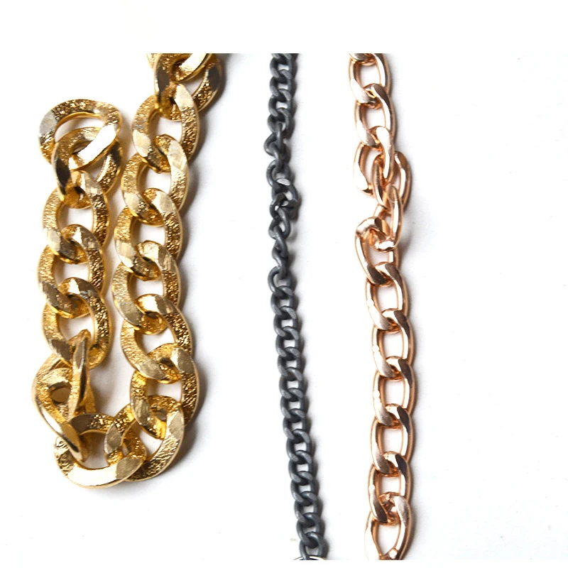 Wholesale Alloy Chains Stainless Steel Copper Iron Aluminum NK Side O Snake Twist Luggage Chains