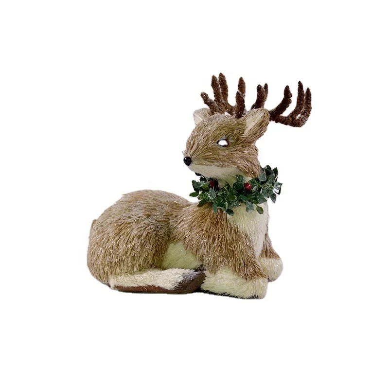 Good sell table top deer decoration snowman