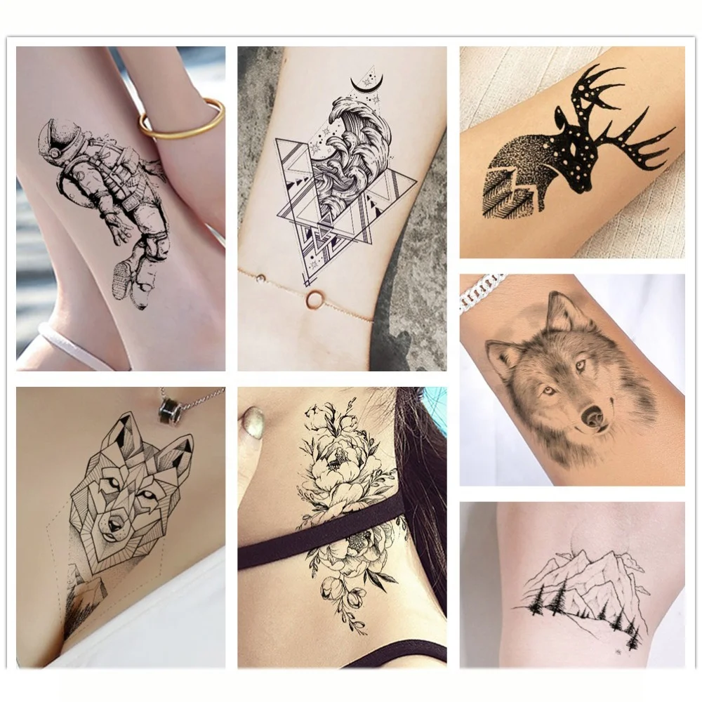 Temporary tattoo water transfer paper decal for laser printer and inkjet fake tattoo paper
