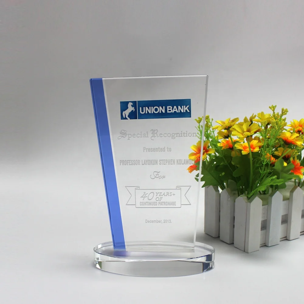 Wholesale Promotion Clear Optical Arch Blank Shield Crystal Awards Glass Trophy with Base Customized Logo Digital Printing 50pcs