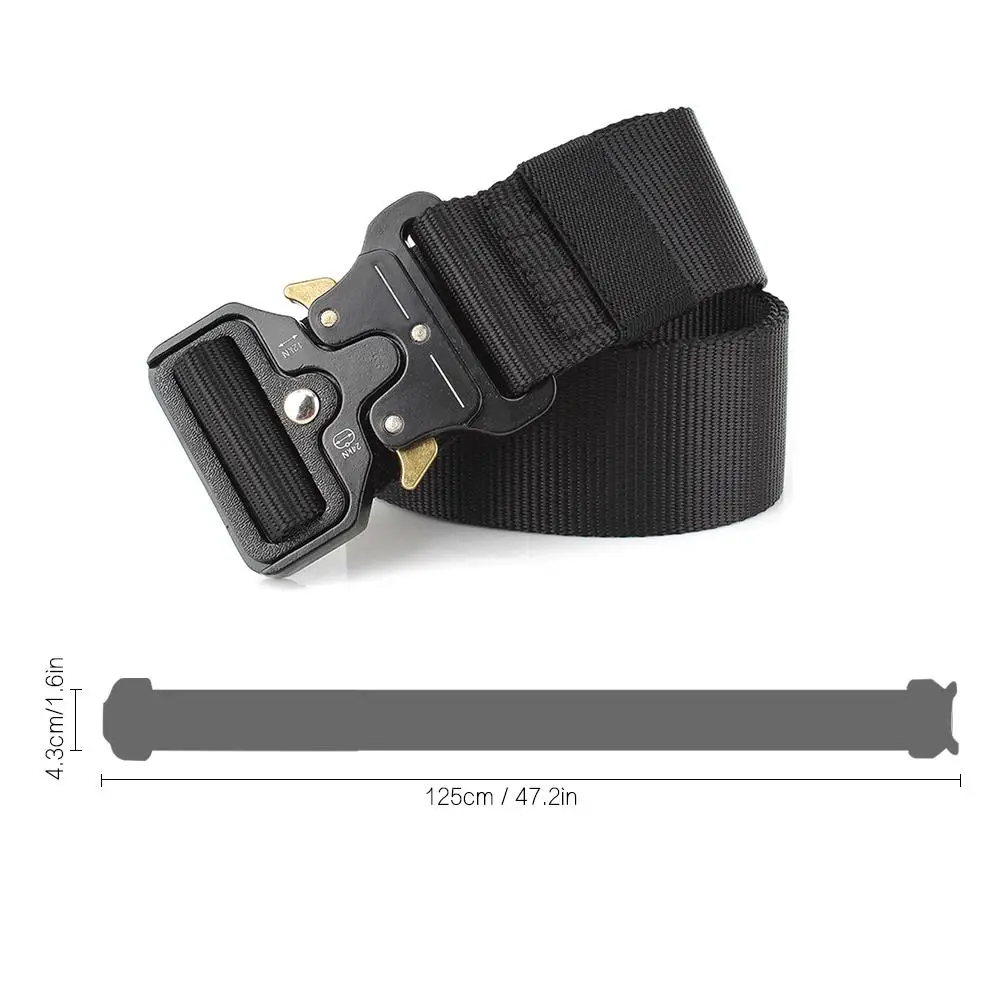Tactical Belts Nylon litary Waist Belt with Metal Buckle Adjustable Hvy Duty Training Waist Belt Hunting Accessories