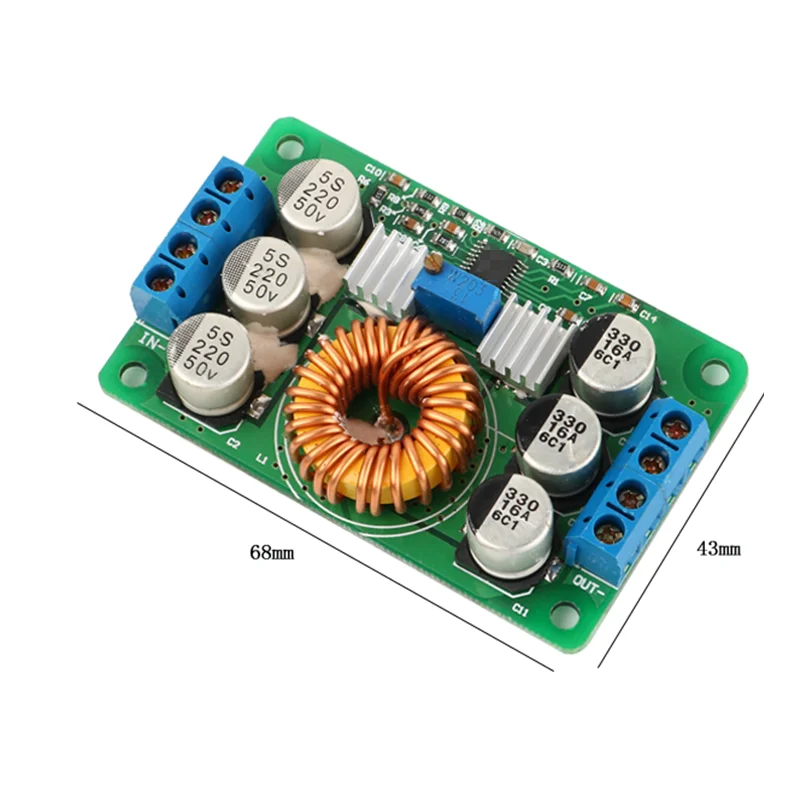 16-40V input 1-12V output DC-DC Step-down module   6A Synchronous rectifying power board