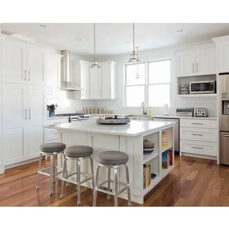 
wholesale red oak high end knock down wooden kitchen 