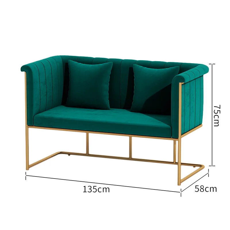 Coffee Shop Double Deck Sofa Leisure Nordic Light Luxury Sales Department Hotel Negotiation Reception Restaurant Table And Chair