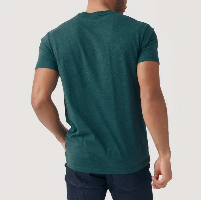 Soft material crew neck athletic cut 60% combed ringspun cotton 40% polyester jersey t shirt for men