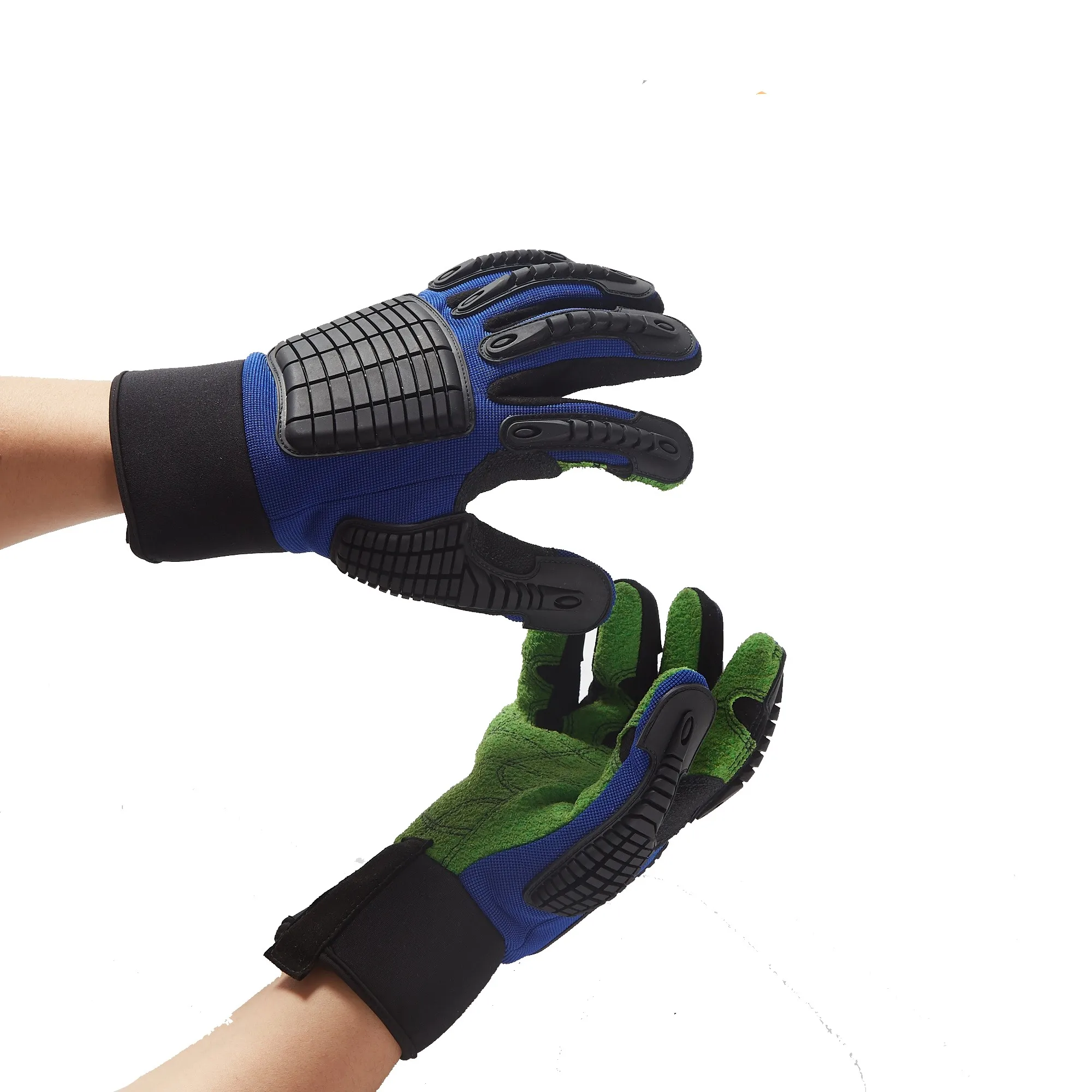 Cow split Leather Palm Work Garden Assembly Driver Mechanic Gloves