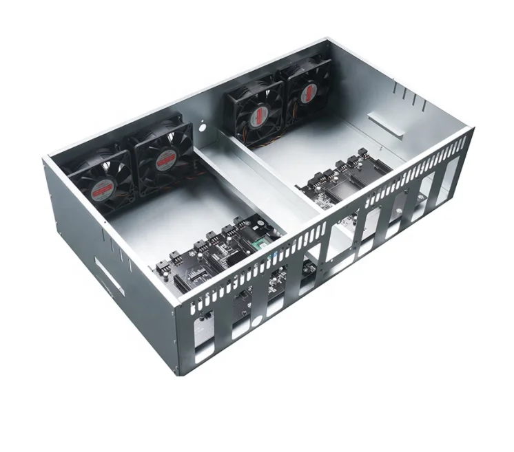 Материнская плата 8 gpu для майнинга с охлаждающим вентилятором и источником питания