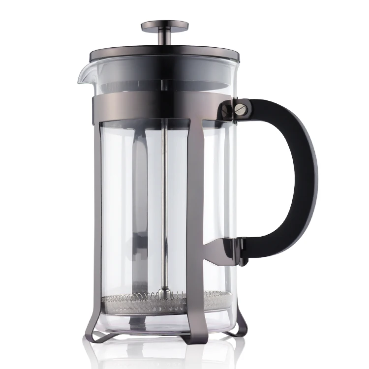 Hot Selling Borosilicate Glass French Press Coffee Tea Maker With Plunger, Stainless Steel Filter For Coffee Brewing