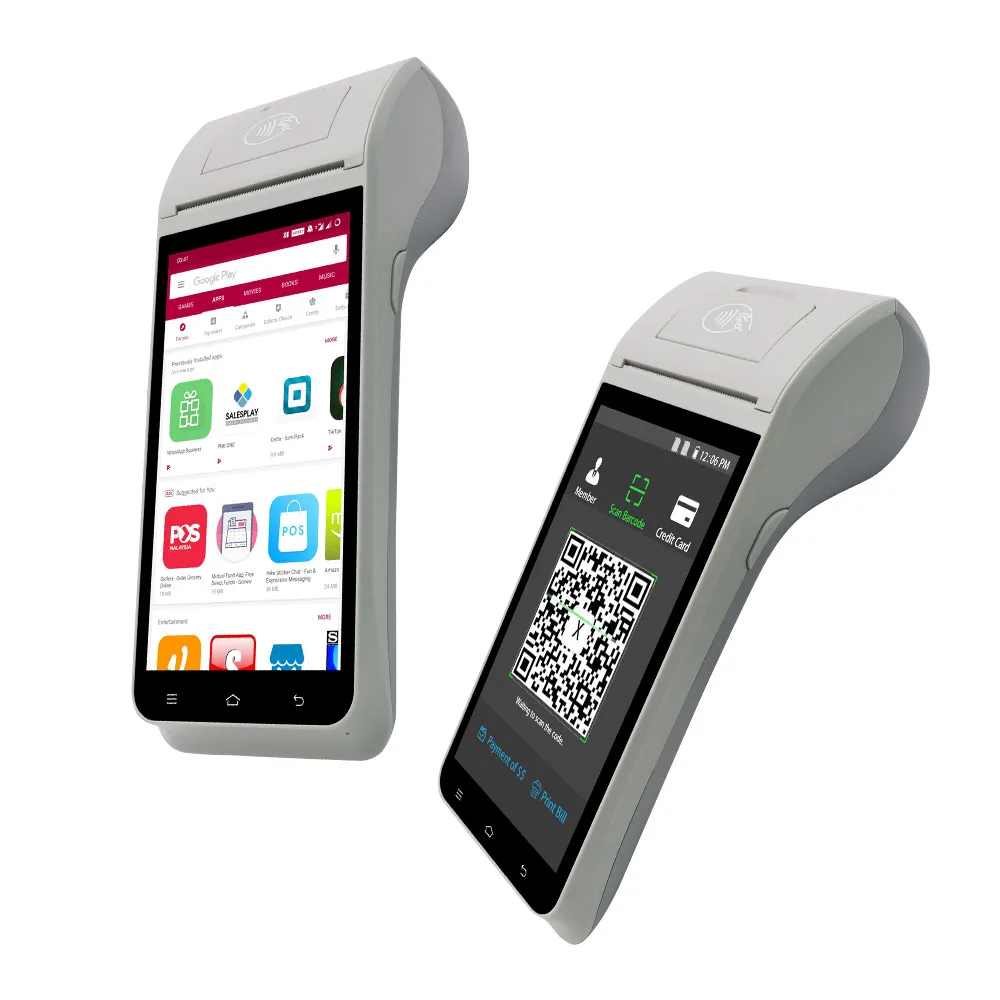 Smart ZCS android 11.0 ticket printing get atm card online POS machine with terminal management system