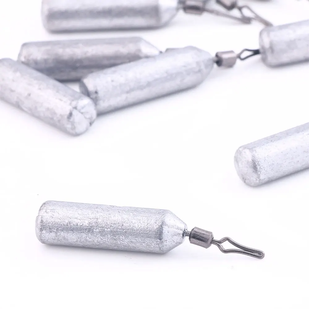 Hengjia China Suppliers Product Drop Shot Weights cylinder Shape Lead Sinker Bulk Fishing Weights Sinkers For Long Line Fishing