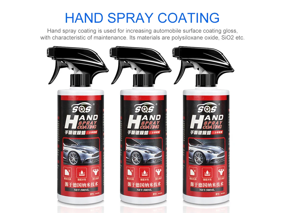 
Fast Protective Car Care Product Hand Spray Coating 9h Nano Ceramic Coating Car Care Detailing 