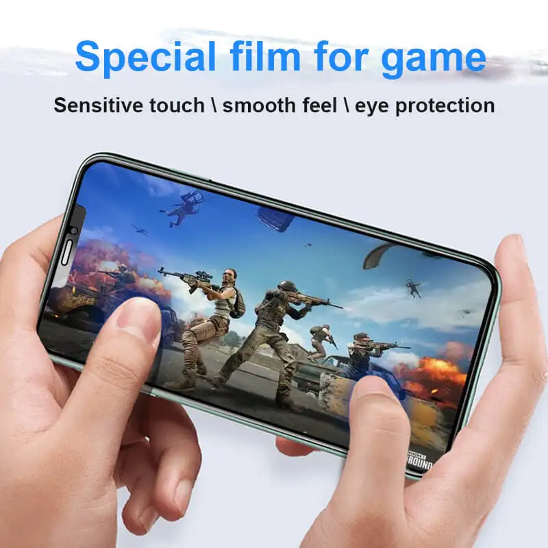 Anti blue 3d Tempered Glass Screen Protector For Iphone 12 13 Pro 11 Pro Xs Max HD Clear Anti Shock Cell Phone Film