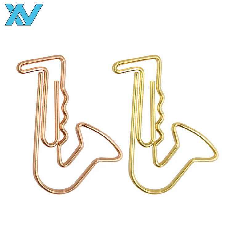 Advertising gift music saxophone special shaped colorful metal paper clips