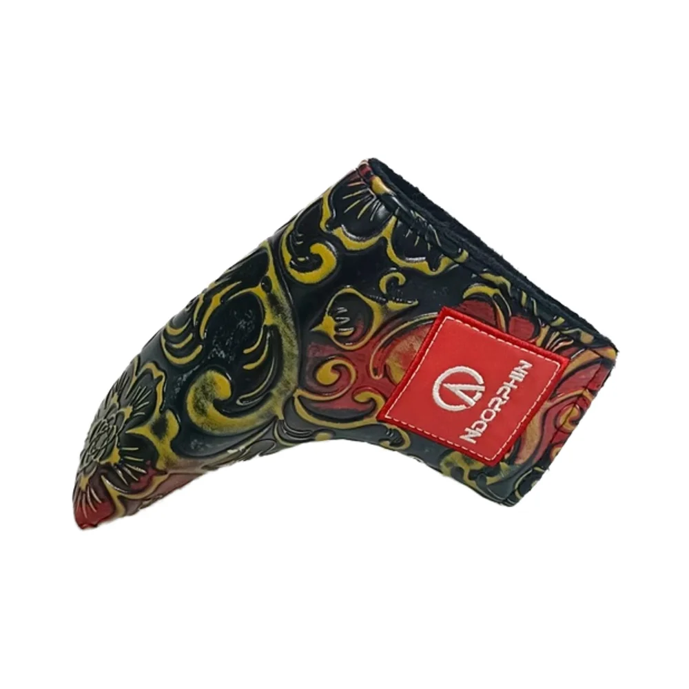 Waterproof PU Leather Golf Putter Headcover with Custom Logo Embroidery Magnetic Closure by Supplier