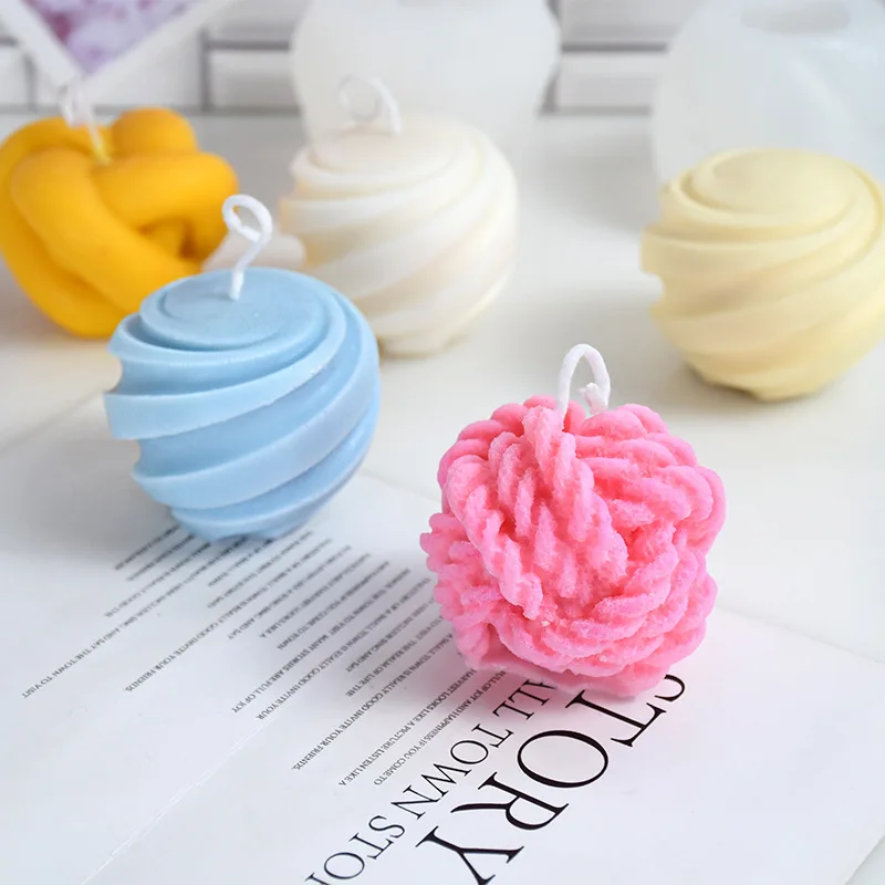 Wholesale Wedding 3D Candle Silicone Mold  Soap Resin Gyp Making Set Chocolate Cake Baking Tool Home Decor Mould Couple Gifts