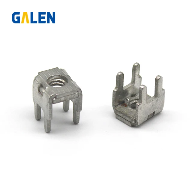 Pcb-11 Welding tab terminal M4 pure copper tinned soldering terminal four pin pcb screw terminal