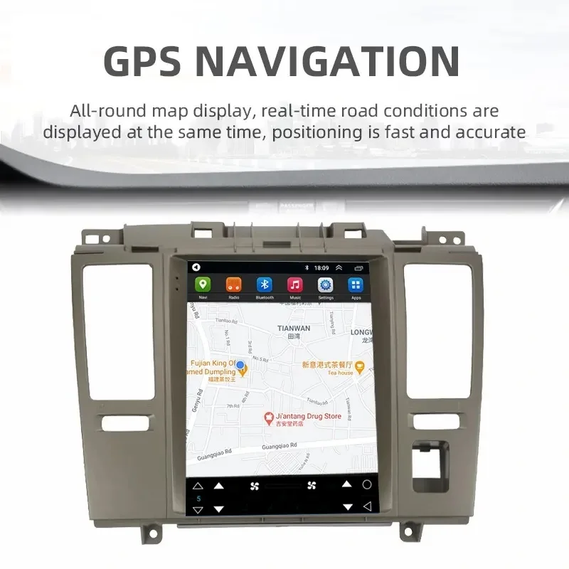10.4 inch Vertical Screen Tesla style Car GPS Radio Android 10 Navigation Multimedia Player for Nissan Tiida 2008-2012