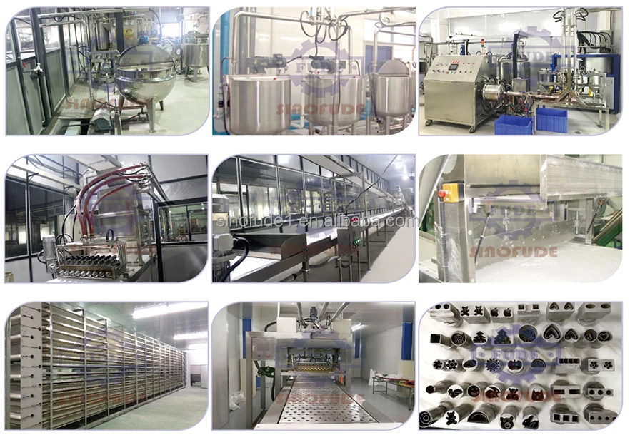 High yield customized automatic cotton candy industrial marshmallow extruder making machine production line
