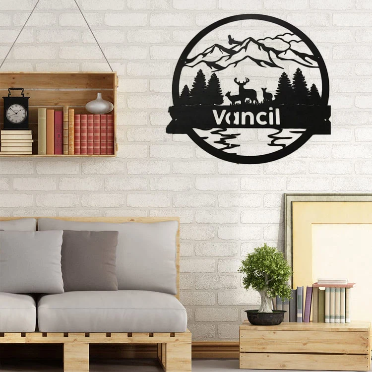 Custom 3d Black Metal Line Painting Art Bedroom Living Room Minimalist Home Decor Metal Wall Art